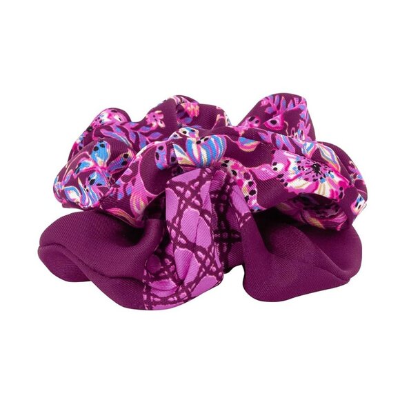 LILLY PULITZER Amarena Cherry Tropical Set of 2 Satin Scrunchies NEW NWT - Picture 3 of 3